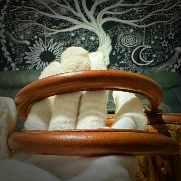 Vintage MCM Rich Brown Leather Satchel shoulder bag tote bag - Picture 13 of 15